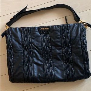 Miu Miu Black Genuine Leather Bag.
